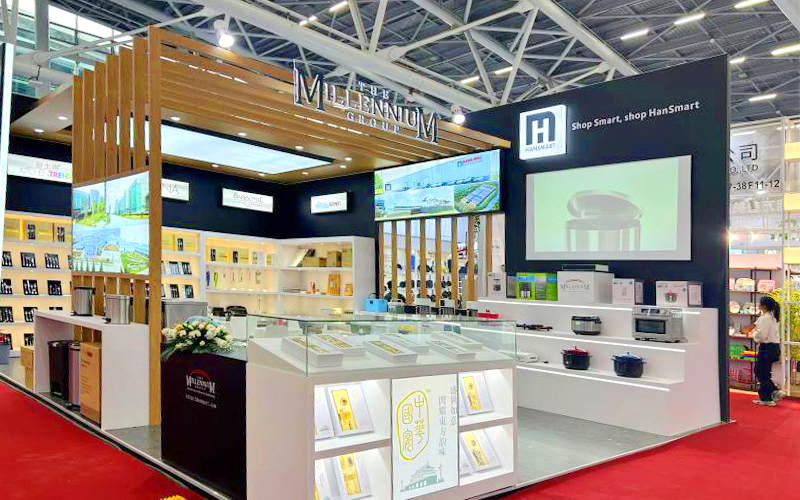 厨具展展台设计搭建方案：用原木肌理营造生活温度